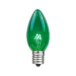 C9 25 Light String Set with Green Bulbs on Green Wire