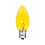 C9 25 Light String Set with Yellow Bulbs on Green Wire