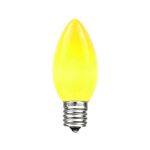100 C9 Ceramic Christmas Light Set - Yellow - White Wire