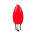 C9 25 Light String Set with Ceramic Red Bulbs on Brown Wire