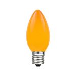 C9 25 Light String Set with Ceramic Orange Bulbs on Brown Wire