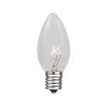 25 Twinkling C9 Christmas Light Set - Clear - Brown Wire
