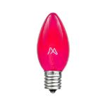 C9 25 Light String Set with Pink Bulbs on Green Wire