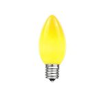 25 Light String Set with Yellow Ceramic C7 Bulbs on Green Wire