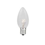 100 C7 String Light Set with Clear Bulbs on Black Wire