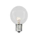 100 G30 Globe String Light Set with Clear Bulbs on Black Wire
