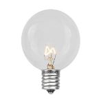 25 G40 Globe String Light Set with Clear Bulbs on Green Wire