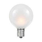 100 G40 Globe String Light Set with Frosted White Bulbs on Brown Wire