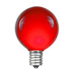 100 G40 Globe String Light Set with Red Bulbs on Brown Wire