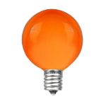 100 G40 Globe String Light Set with Orange Bulbs on Black Wire