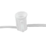 100 C7 String Light Set with Clear Bulbs on White Wire