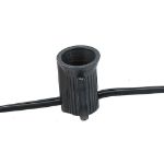 100 C7 String Light Set with Clear Bulbs on Black Wire
