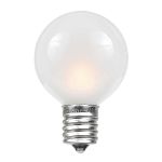 100 G50 Globe Light String Set with Frosted Bulbs on Black Wire