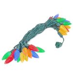 25 Multi-Colored LED C9 Pre-Lamped String Lights Green Wire