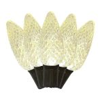 25 Warm White LED C9 Pre-Lamped String Lights Black Wire