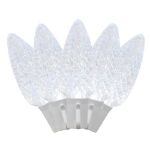 25 Pure White LED C9 Pre-Lamped String Lights on White Wire