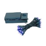 50 LED Battery Operated Lights Purple Green WIre