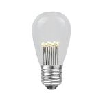 50 LED S14 Warm White Commercial Grade Light String Set on 100' of Brown Wire 