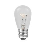 25 Clear S14 Commercial Grade Suspended Light String Set on 37.5' of Brown Wire 