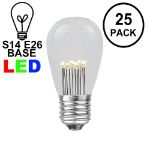 25 LED S14 Warm White Commercial Grade Light String Set on 37.5' of White Wire 