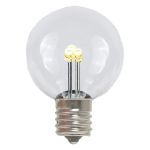 25 Warm White LED G30 Commercial Grade Candelabra Base Light Set