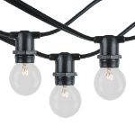 25 Clear G30 Commercial Grade Candelabra Base Light Set