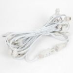 25 Warm White LED G40 Commercial Grade Candelabra Base Light Set - White Wire