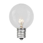 25 Clear G50 Commercial Grade Intermediate Base Light Set - Brown Wire