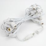 25 Clear G50 Commercial Grade Intermediate Base Light Set - White Wire