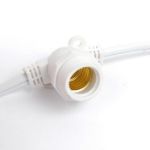 25 Clear G50 Commercial Grade Intermediate Base Light Set - White Wire