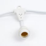 25 Clear G50 Suspended Commercial Grade Intermediate Base Light Set - White Wire