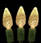 Warm White 70 LED C6 Strawberry Mini Lights Commercial Grade on White Wire
