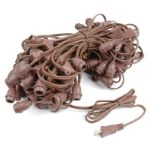 80 Warm White G50 LED Suspended Commercial Grade Intermediate Base Light Set - Brown Wire