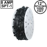 C7 1000 Spool 12" Spacing 8 Amp Black Wire