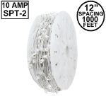 10 Amp C7 1000' Spool 12" Spacing White Wire