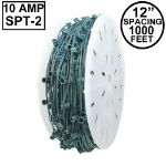 10 Amp C7 1000' Spool 12" Spacing Green Wire