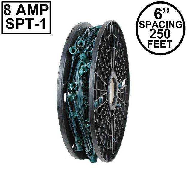 C9 250' Spool 6" Spacing 8 Amp Green Wire