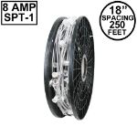 C9 250' Spool 18" Spacing 8 Amp White Wire