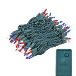 Red/White/Blue Multi Function Chasing Christmas Lights