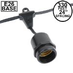 330' Suspended Black Commercial Grade Stringer (E26 Base)
