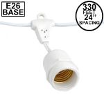 330' Suspended White Commercial Grade Stringer (E26 Base)