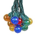 25 Multi Tinsel LED G40 Pre-Lamped String Lights **ON SALE**