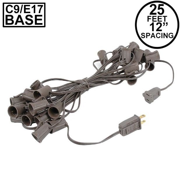 C9 25' Stringers 12" Spacing Brown Wire