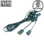 C9 22' Stringers 24" Spacing Green Wire
