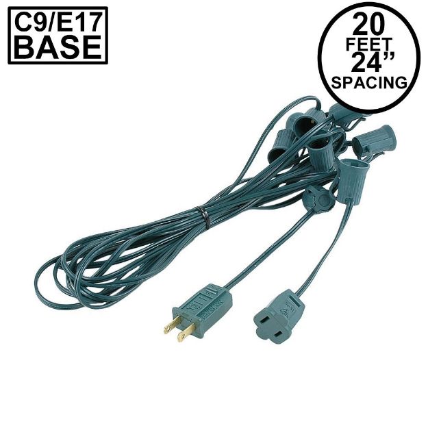 C9 22' Stringers 24" Spacing Green Wire