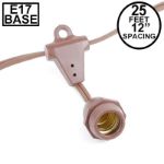25' Suspended Brown Commercial Grade Stringer e17 Base Sockets