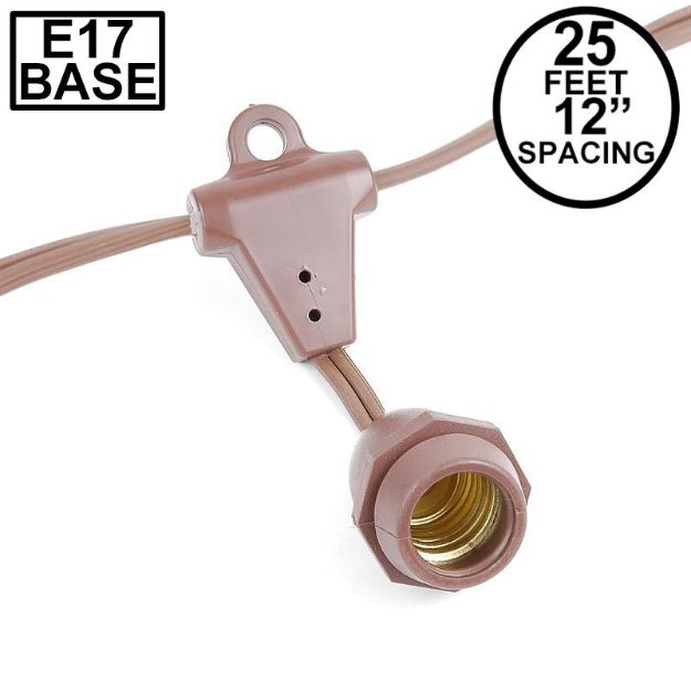 25' Suspended Brown Commercial Grade Stringer e17 Base Sockets