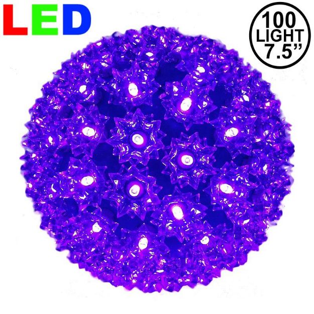 100 Purple LED 7.5" Sphere
