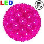 100 Pink LED 7.5" Sphere