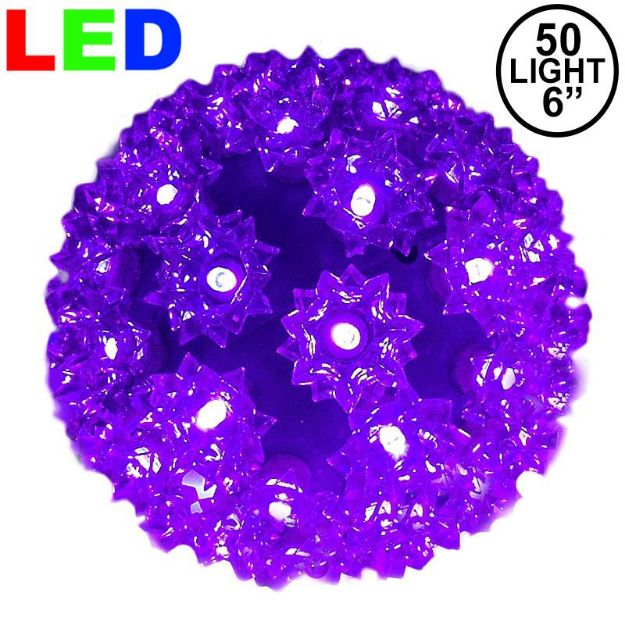 50 Purple LED 6" Sphere